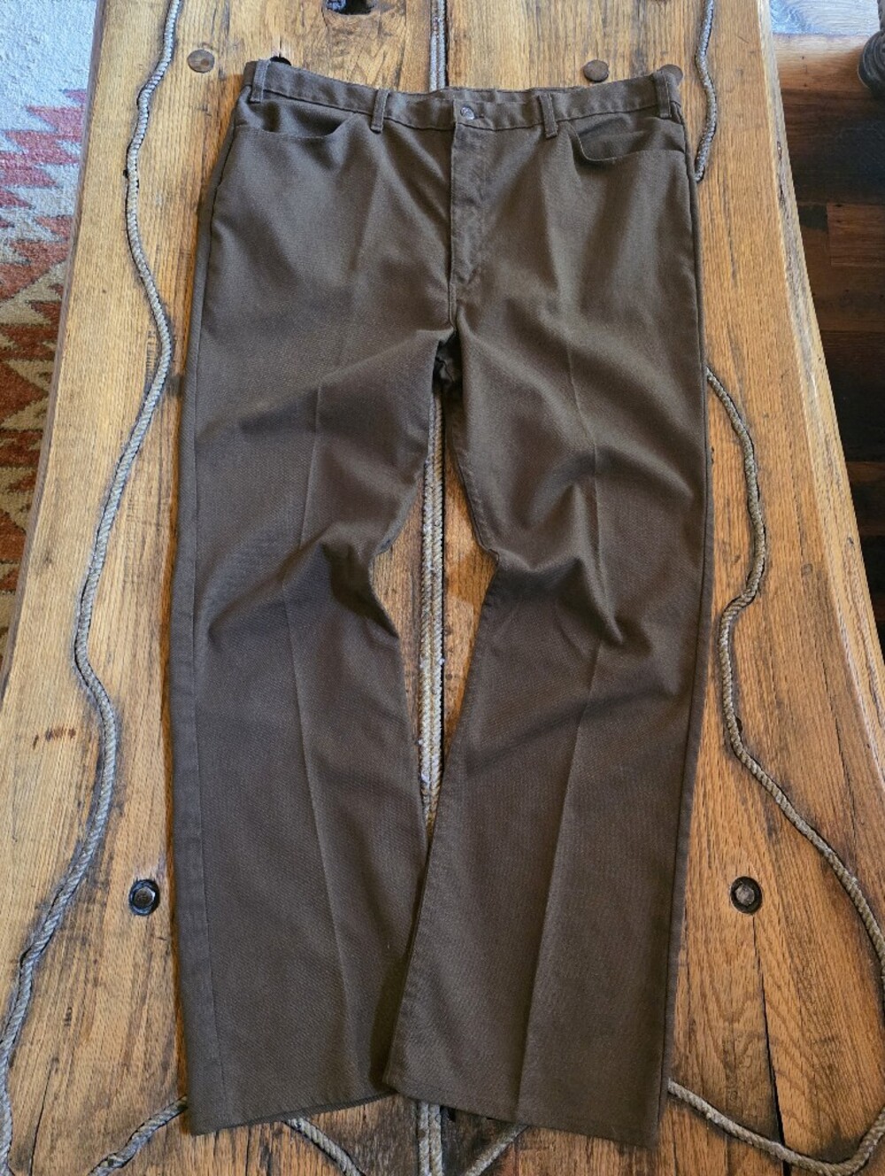 Vintage Levis Brown Saddleman Bootcut Western Men's Dress Pants 44 X 34